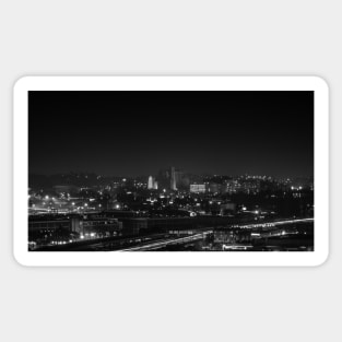 Downtown Los Angeles Skyline - Dark Shot Photography Sticker